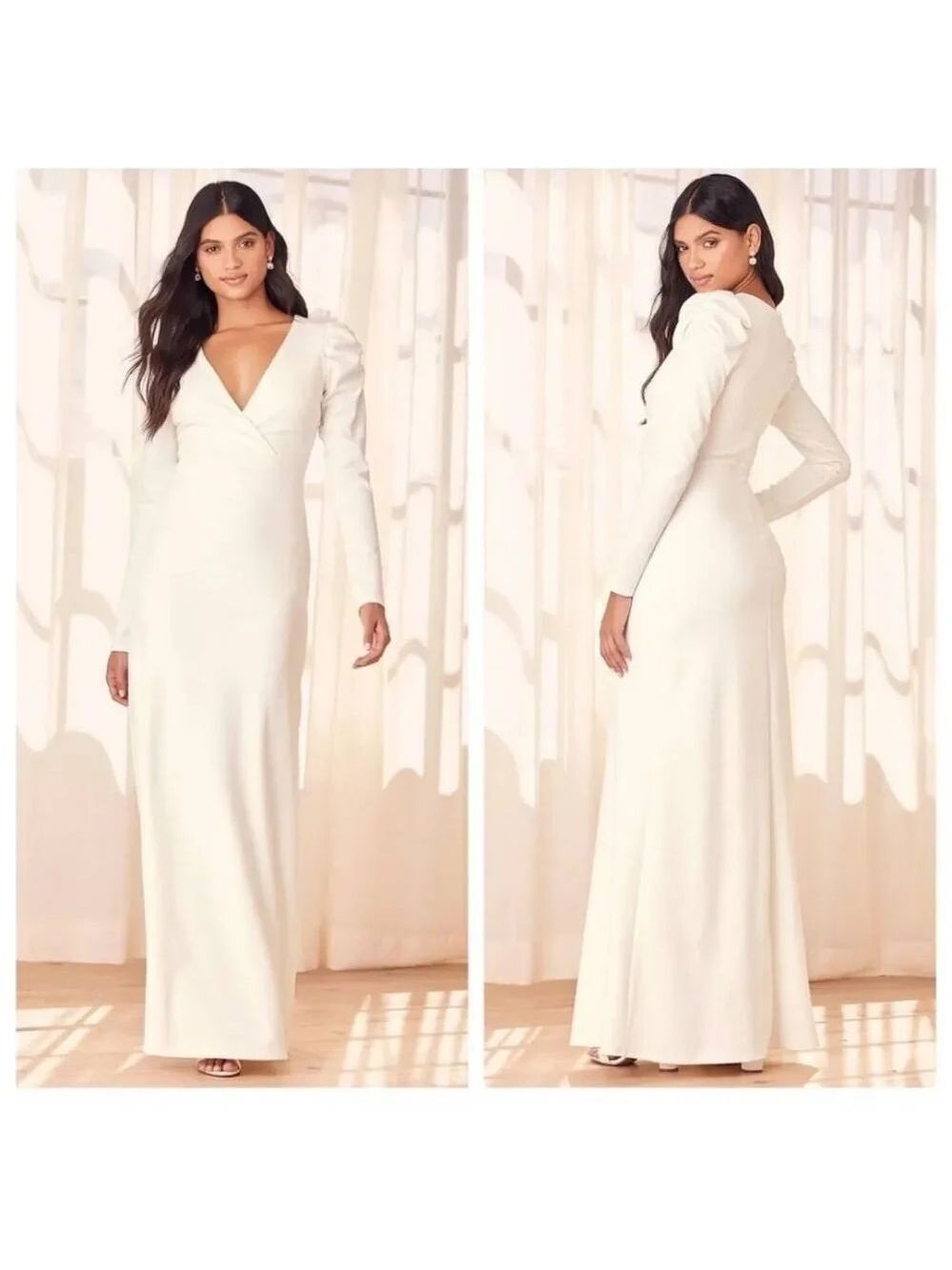 Lulu's WITH A PASSION LONG SLEEVE GOWN Sz XS